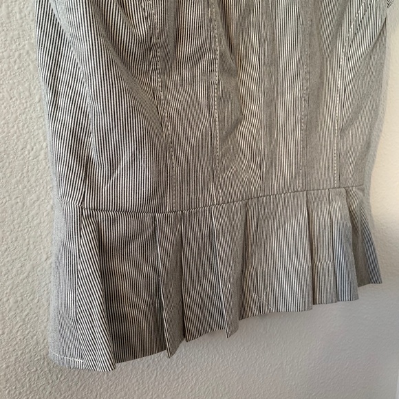 LOFT Short Sleeve Stripe Jacket -Size  0P - Picture 7 of 13